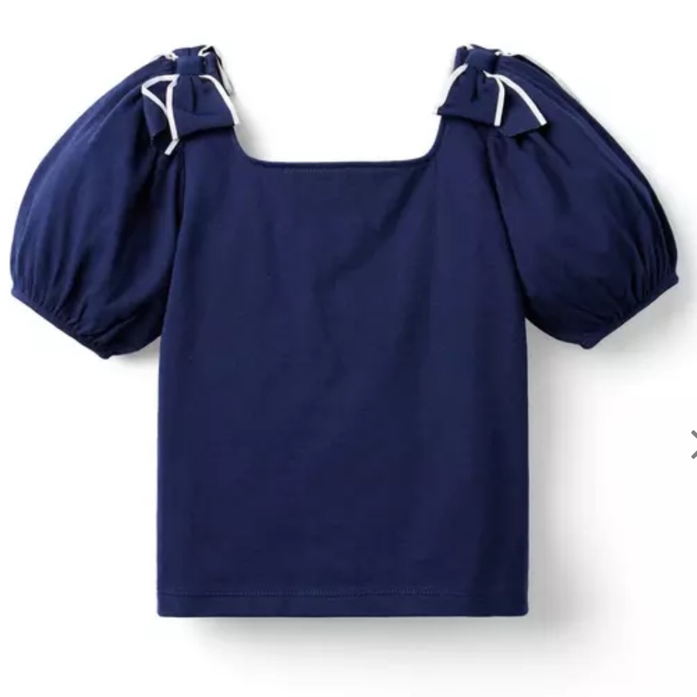Janie and Jack Deep Blue Top with Elegant Details NWOT